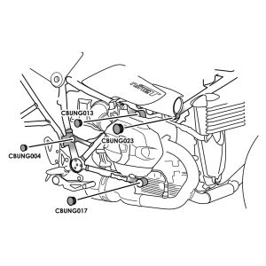 Расширение защиты двигателя Wunderlich для BMW R1250GS/GS Adv/R1200GS LC/GS Adv LC черная 26880-202