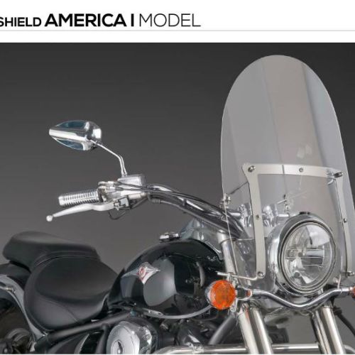 Вітрове скло Puig America I прозоре на мотоцикл Yamaha/Triumph/Honda/Kawasaki/Suzuki/