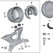 Комплект кріплень приладової панелі тахометра та спідометра для мотоцикла BMW R nineT/Pure/Scrambler, чорний 77538389483 1