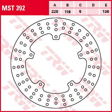 Тормозной диск TRW MST392 стандарт