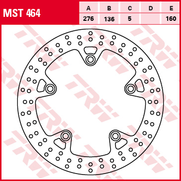 Тормозной диск TRW MST464 стандарт