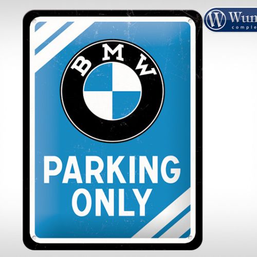 Металевий знак BMW Parking Only 15 x 20 см – Nostalgic Art