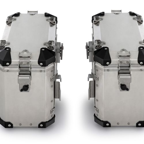 Набор боковых серебристых кофров Wunderlich EXTREME на мотоцикл BMW R1300GS, slimline