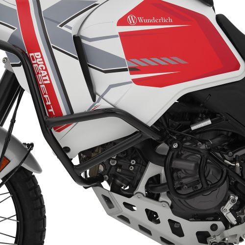 Комплект защитных дуг Wunderlich черные на мотоцикл Ducati DesertX  (в сочетании с защитной пластиной двигателя Ducati Offroad)