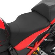 Комфортне мотосидіння для водія занижене -30 мм Wunderlich AKTIVKOMFORT чорно-червоне для мотоцикла Ducati Multistrada V4 71101-003 2