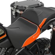 Комфортное мотосиденье для водителя Wunderlich AKTIVKOMFORT на мотоцикл Harley-Davidson Pan America 1250, черно-оранжевое 90100-003 8