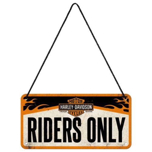 Металлическая табличка Harley Davidson Riders Only 20 x 10 см