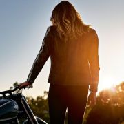 Женская кожаная мотокуртка BMW Motorrad Leather Jacket, TwinStripes, Ladies, Black 76141539828 1