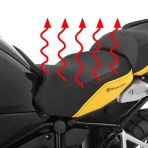 Комфортное мотосиденье для водителя высокое +30 мм Wunderlich AKTIVKOMFORT черное для мотоцикла Ducati DesertX 70102-002