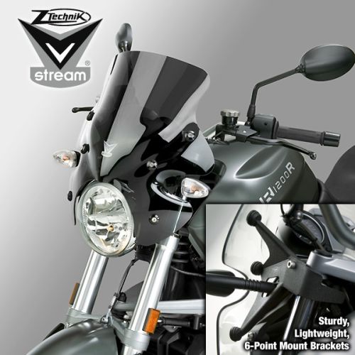 Спортивное тонированное ветровое стекло Z-Technik VStream® для мотоцикла BMW R1200R 2011-14