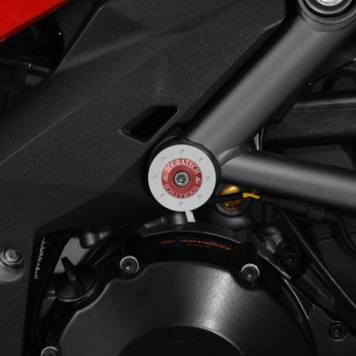Комплект великих заглушок Touratech в раму (пара), червоні анодовані, Ducati Multistrada 950/1200 (-2014)