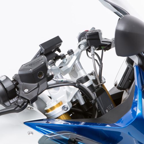 Проставки руля +25 мм Wunderlich для мотоцикла BMW R1250RS/R1250R с установленной навигационной системой