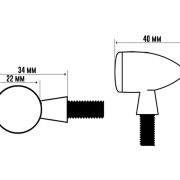Задний фонарь HIGHSIDER LED, стоп-сигнал, индикатор APOLLO BULLET для мотоцикла BMW R18 18000-100 3