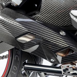 Защита двигателя левая сторона красная для мотоцикла Ducati DesertX (для монтажа с защитной планкой обтекателя) 70201-004