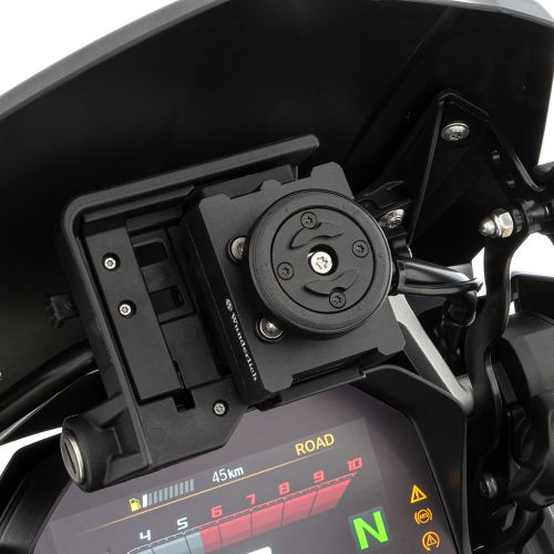 Кріплення для телефона SP-CONNECT SPC + із зарядкою на штатне місце навігатора для мотоцикла BMW + антивібраційний модуль