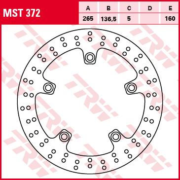 Тормозной диск TRW MST372 стандарт