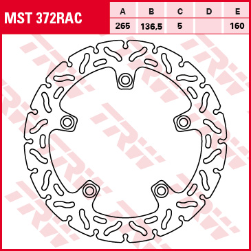 Тормозной диск TRW MST372RAC