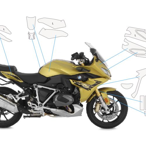 Полный комплект защиты лакокрасочного покрытия на мотоцикле PremiumShield