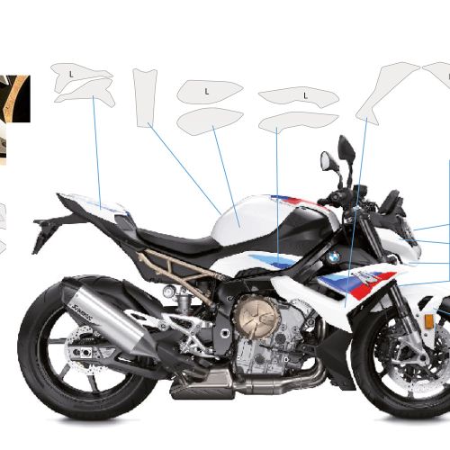 Повний комплект захисту лакофарбового покриття на мотоциклі PremiumShield