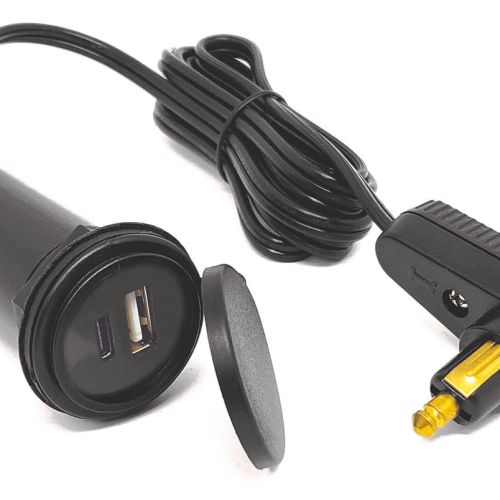 Кабель зарядки для бака с угловым разъемом DIN и разъемами USB A и C (BAAS, USB17)