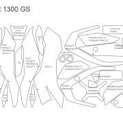 Комплект защитных пленок PremiumShield для мотоцикла BMW R1300GS 13700-300 2