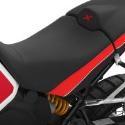 Комфортне мотосидіння для водія високе +30 мм Wunderlich AKTIVKOMFORT чорно-червоне на мотоцикл Ducati DesertX 70102-003 4