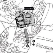 Кронштейн крепления компактного сигнала DENALI SoundBomb на мотоцикл Kawasaki Concours 1400 и GTR1400 '08-'20 (rev00) HMT.08.10000 2