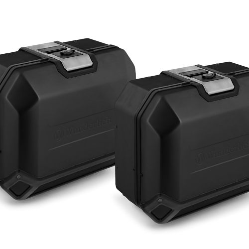 Комплект алюминиевых боковых кофров Wunderlich X-CASE X36 на мотоцикл BMW с кодируемым замком, черные