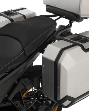 Комплект алюмінієвих бічних кофрів Wunderlich X-CASE X36 з кодованим замком для мотоцикла BMW, сріблясті