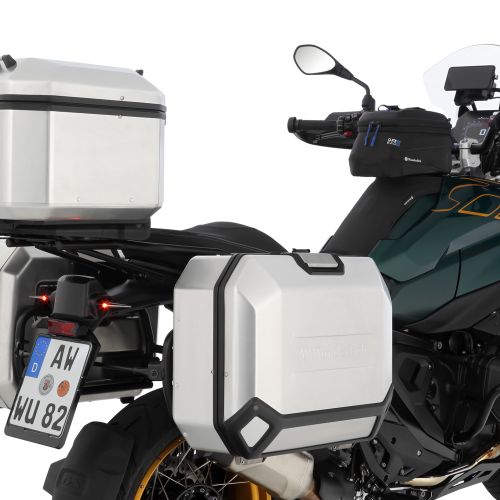 Комплект алюминиевых боковых кофров Wunderlich X-CASE X36 на мотоцикл BMW со стандартным замком, серебристые