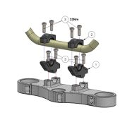 Проставки керма з нахилом на водія VOIGT MT для мотоцикла Honda NT1100 30164-BL 3