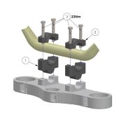 Проставки руля +20 мм VOIGT MT для мотоцикла Honda NT1100. серебристые 30163-SL 3