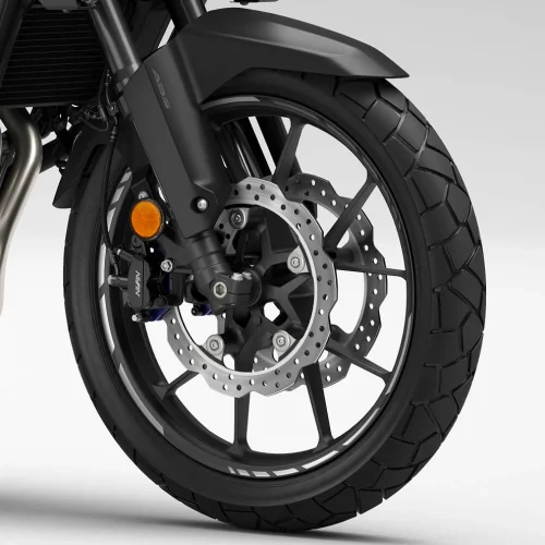 Комплект декоративных полос Honda на переднее колесо 19″ мотоцикла NX500, серебристый