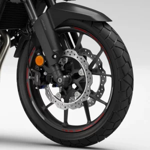 Комплект декоративних смуг Honda на переднє колесо 19″ мотоцикла NX500, сірий/червоний