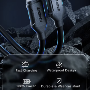 Кабель питания CHIGEE Type-C to Type-C, 100W
