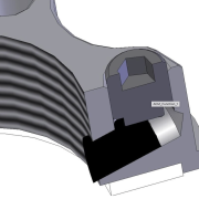 Предохранительная гайка рулевой колонки GILLES ACMA из алюминия M28x1.0, синяя ACMA-28-10.BL 1