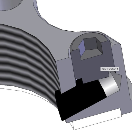 Предохранительная гайка рулевой колонки GILLES ACMA из алюминия M28x1.0, синяя