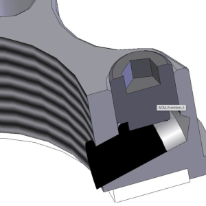Запобіжна гайка рульової колонки GILLES ACMA з алюмінію M28x1.0, синя