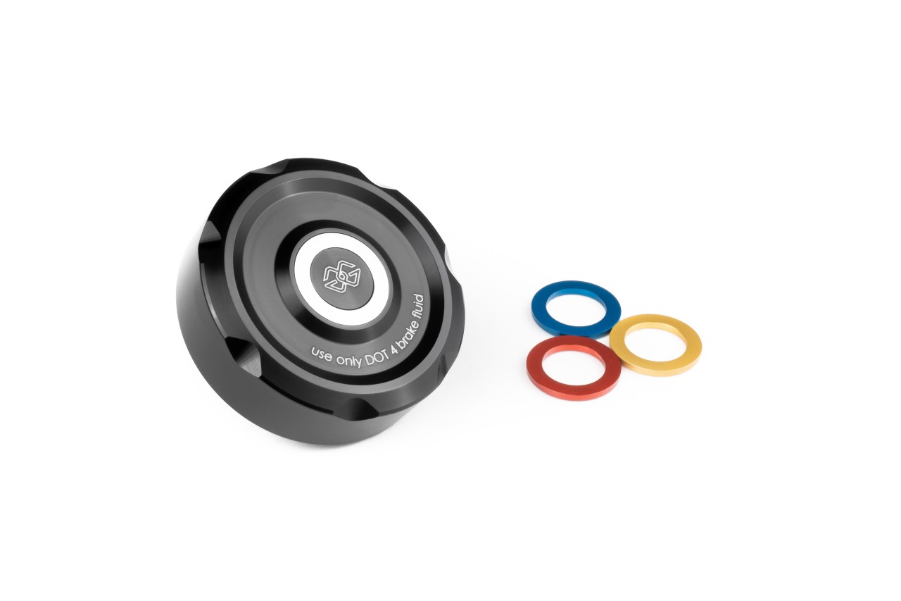 Кришка бачка гальмівної рідини переднього гальма GILLES, чорна BRC-14.B