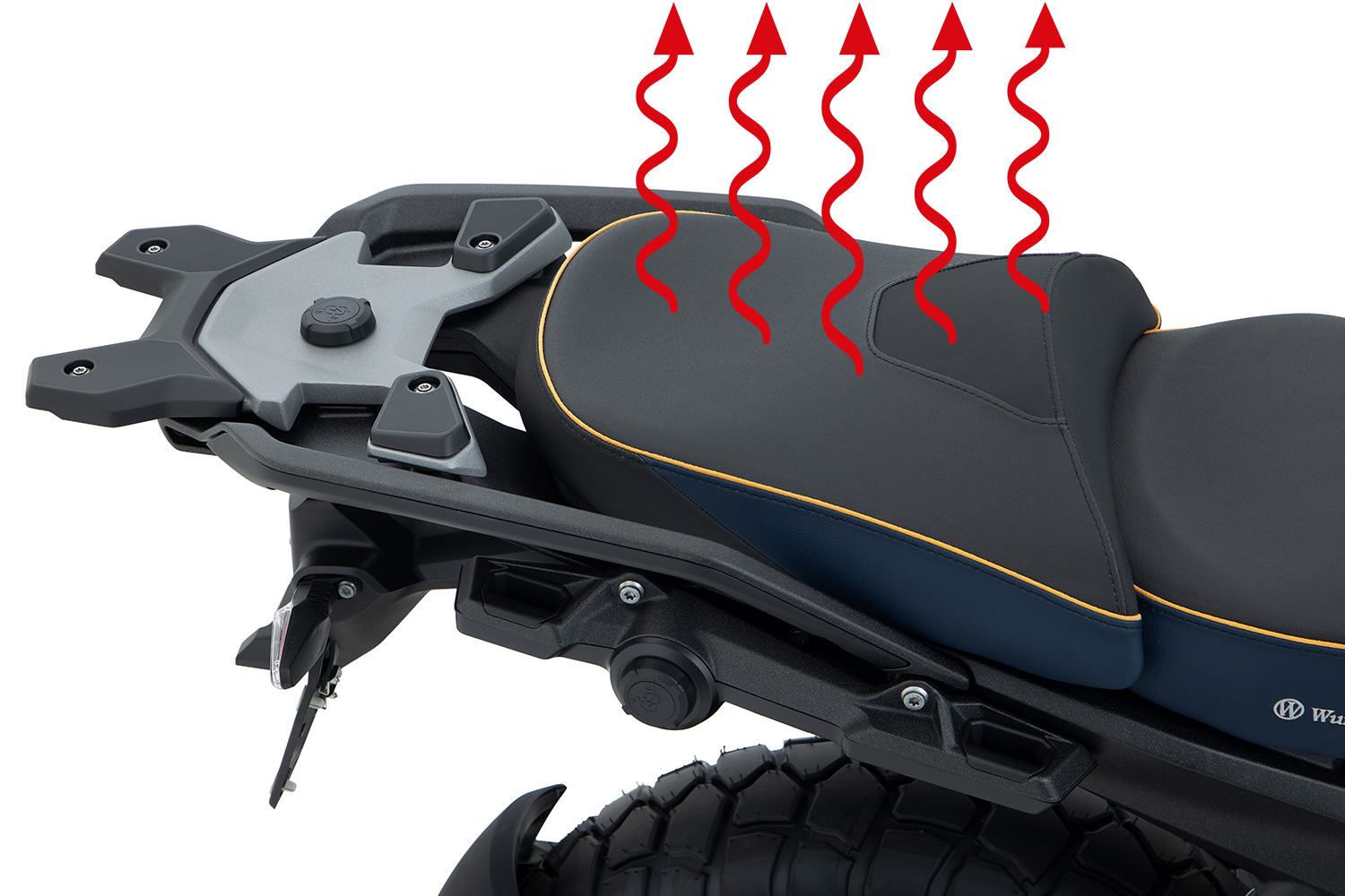 Пассажирское сиденье Wunderlich AKTIVKOMFORT стандартное с подогревом Smart Plug & Play для мотоцикла BMW R1300GS 13115-005