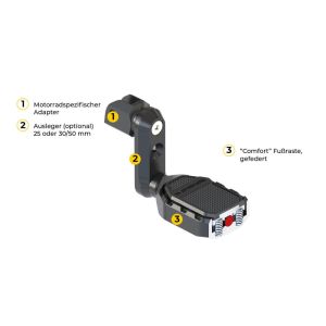 Підніжки для водія Probrake COMFORT 25 мм на мотоцикл Honda NC750X DCT