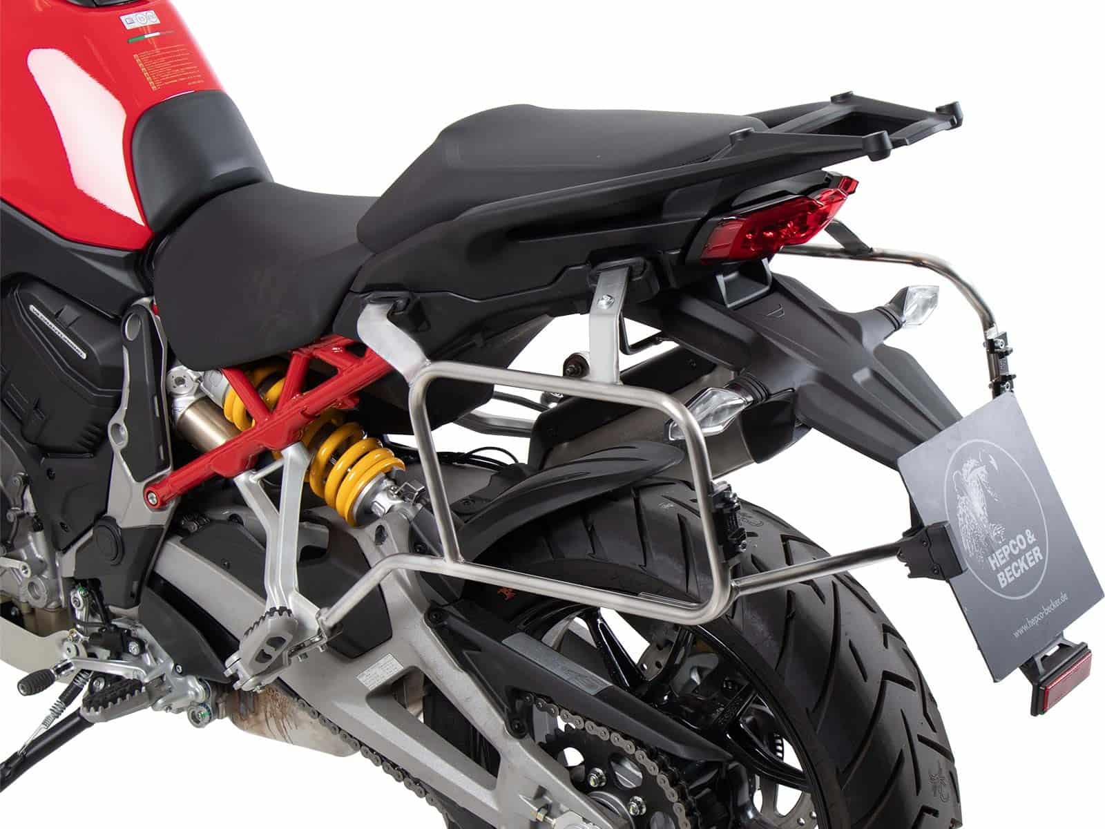 Комплект боковых креплений Hepco&Becker Cutout и боковых кофров Xplorer для мотоцикла Ducati Multistrada V4 / S / Pikes Peak / Rally / RS 6517680 00 22 01-40 5