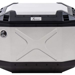 Бічний кофр Hepco&Becker Xplorer 37л, правий, з вирізом під вихлоп, сріблястий